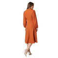 Ginger - Back - Principles Womens-Ladies Collared Wrap Midi Dress