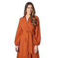 Ginger - Side - Principles Womens-Ladies Collared Wrap Midi Dress