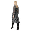 Monochrome - Back - Principles Womens-Ladies Floral Contrast Collar Midi Dress