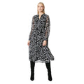 Monochrome - Front - Principles Womens-Ladies Floral Contrast Collar Midi Dress