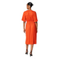 Rust - Back - Principles Womens-Ladies Gathered Midi Dress