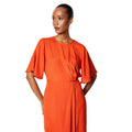 Rust - Side - Principles Womens-Ladies Gathered Midi Dress