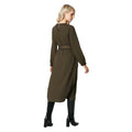 Khaki - Back - Principles Womens-Ladies Premium Belted Contrast Piping Midi Dress