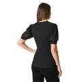 Black - Back - Principles Womens-Ladies Jersey Puff Sleeve Top
