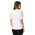 Ivory - Back - Principles Womens-Ladies Jersey Puff Sleeve Top
