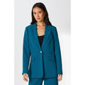 Teal - Front - Principles Womens-Ladies Single-Breasted Blazer