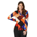 Multicoloured - Front - Principles Womens-Ladies Abstract V Neck Shirt