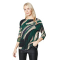 Green - Front - Principles Womens-Ladies Abstract Mesh Over Layer Top
