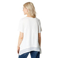 Ivory - Back - Principles Womens-Ladies Jersey Over Layer Top