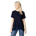 Navy - Front - Principles Womens-Ladies Jersey Over Layer Top