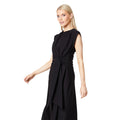 Black - Side - Principles Womens-Ladies Waist Tie Midi Dress