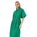 Green - Side - Principles Womens-Ladies Poplin Midi Shirt Dress