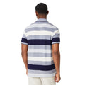 Ecru - Back - Maine Mens Barbados Stripe Polo Shirt