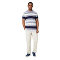 Ecru - Side - Maine Mens Barbados Stripe Polo Shirt