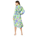 Green-Purple - Back - Principles Womens-Ladies Abstract Floral Belt Shirt Dress