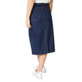 Indigo - Back - Principles Womens-Ladies Denim Split Hem Midi Skirt