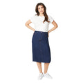 Indigo - Side - Principles Womens-Ladies Denim Split Hem Midi Skirt