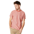 Tomato Red - Front - Maine Mens Stripe Reverse Loop Back T-Shirt