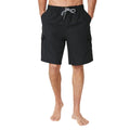 Black - Front - Maine Mens Quick Dry Cargo Pocket Swim Shorts