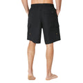 Black - Back - Maine Mens Quick Dry Cargo Pocket Swim Shorts