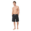 Black - Side - Maine Mens Quick Dry Cargo Pocket Swim Shorts