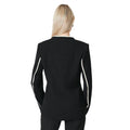 Black - Back - Principles Womens-Ladies Pipe Detail Collarless Blazer