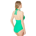 Bright Green - Back - Gorgeous Womens-Ladies Plunge Plunge One Piece Swimsuit