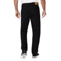 Black - Back - Maine Mens Plain Straight Jeans