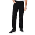 Black - Front - Maine Mens Plain Straight Jeans