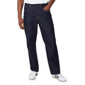 Dark Blue - Front - Maine Mens Rinse Relaxed Fit Jeans