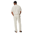 Natural - Back - Maine Mens Linen Blend Trousers