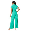 Green - Back - Disney Princess Womens-Ladies Front Tie Jumpsuit