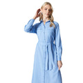 Powder Blue - Side - Principles Womens-Ladies Utility Belt Shirt Dress