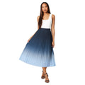 Blue - Side - Principles Womens-Ladies Ombre Pleated Midi Skirt