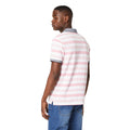 Pink - Back - Maine Mens Double Stripe Polo Shirt