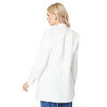 Cream - Back - Principles Womens-Ladies Linen Single-Breasted Oversized Blazer