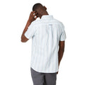 Light Blue - Back - Maine Mens Pastel Striped Short-Sleeved Shirt