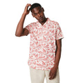 Red - Front - Maine Mens Quays Print Revere Collar Shirt