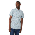 Blue - Front - Maine Mens Small Ditsy Print Short-Sleeved Shirt