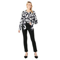 Monochrome - Side - Principles Womens-Ladies Dalmatian Print Pussybow Blouse