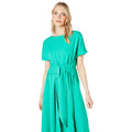 Green - Side - Principles Womens-Ladies Pinstripe Belt Midi Dress