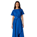 Navy - Side - Principles Womens-Ladies Pinstripe Belt Midi Dress