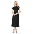 Black - Front - Principles Womens-Ladies Textured Jersey Ruched Midi Dress