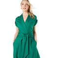 Emerald - Side - Principles Womens-Ladies Ponte Waist Tie Midi Dress