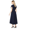 Navy - Back - Principles Womens-Ladies Ponte Waist Tie Midi Dress