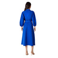 Cobalt - Back - Principles Womens-Ladies Chunky Zip Front Midi Dress