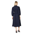 Navy - Back - Principles Womens-Ladies Chunky Zip Front Midi Dress