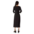 Black - Back - Principles Womens-Ladies Textured Jersey Front Seam Detail Midi Dress