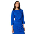 Blue - Side - Principles Womens-Ladies Textured Jersey Front Seam Detail Midi Dress