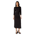 Black - Front - Principles Womens-Ladies Textured Jersey Front Seam Detail Midi Dress